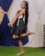Black Punch Kids Dress