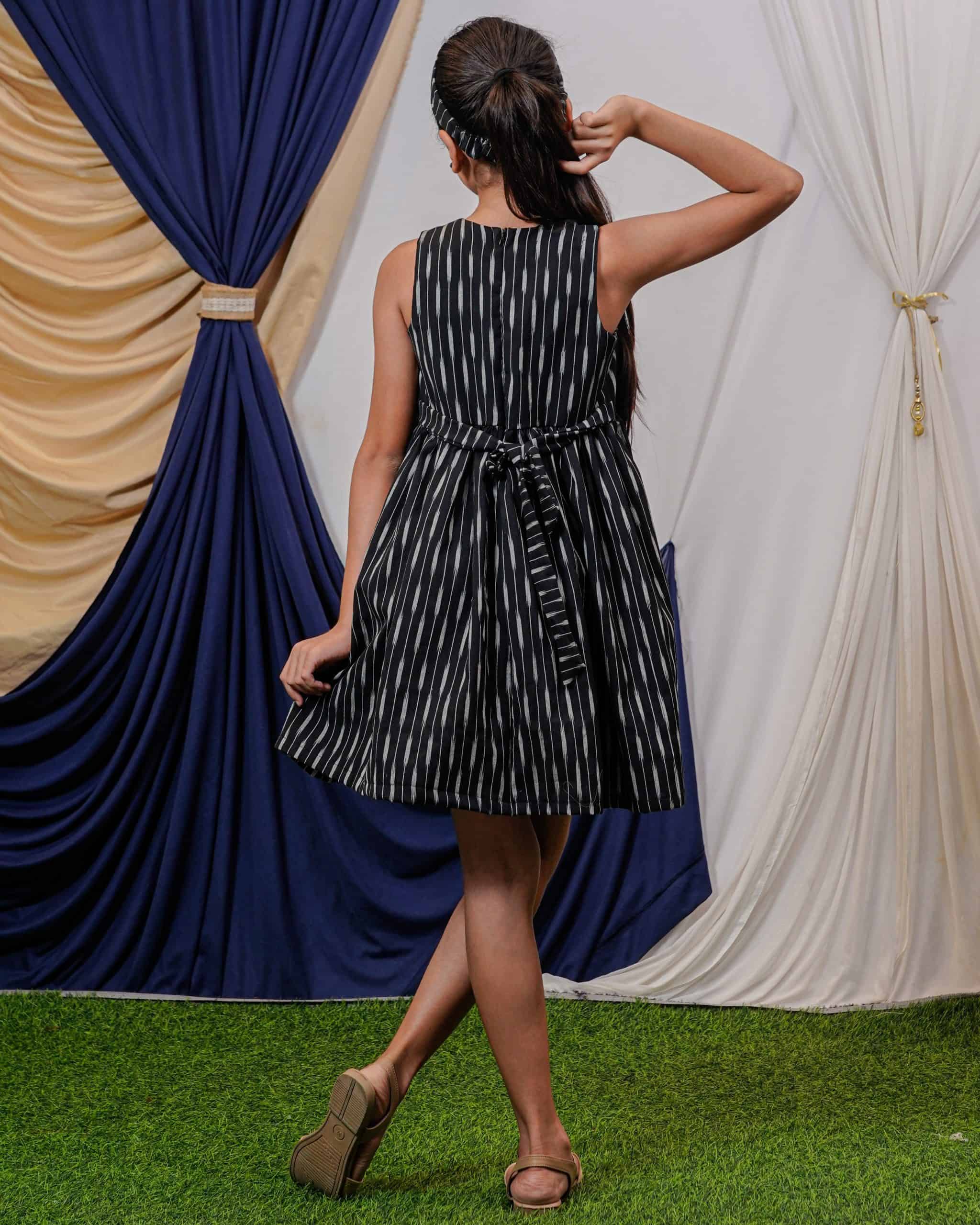 Black Punch Kids Dress