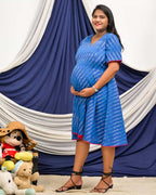 Royal Blue Ikat Nursing Dress