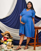 Royal Blue Ikat Nursing Dress