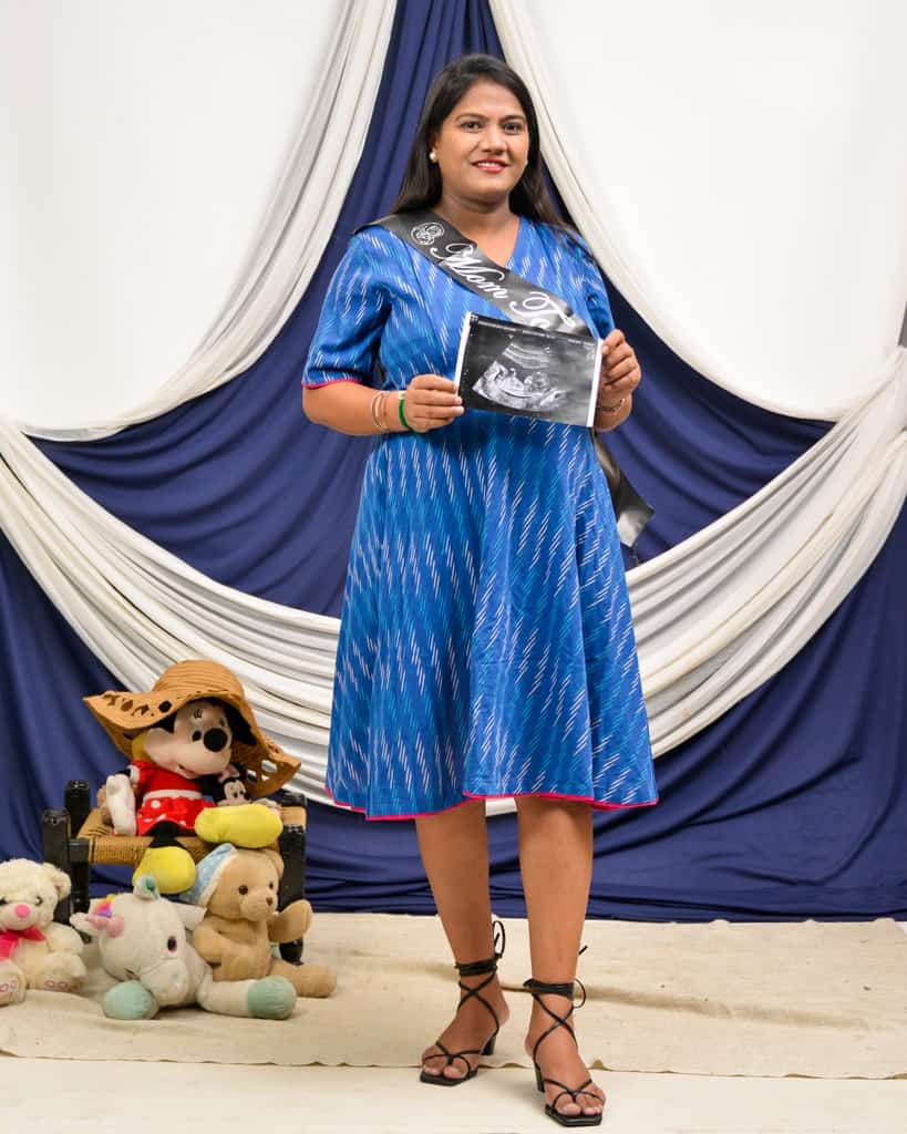 Royal Blue Ikat Nursing Dress