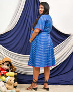Royal Blue Ikat Nursing Dress