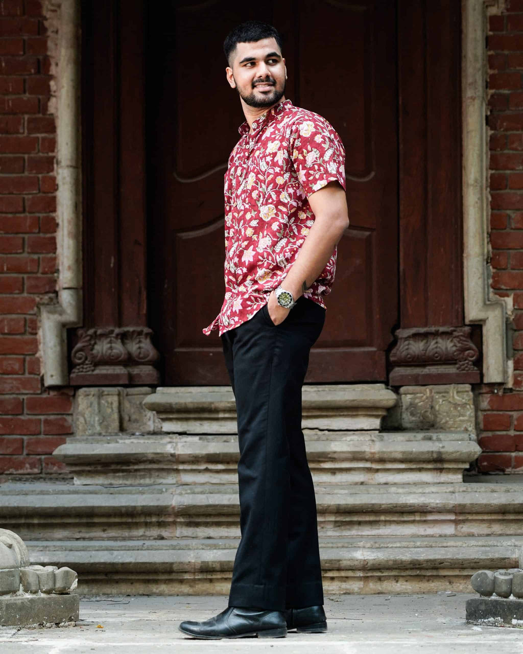 Maroon Lily Shirt