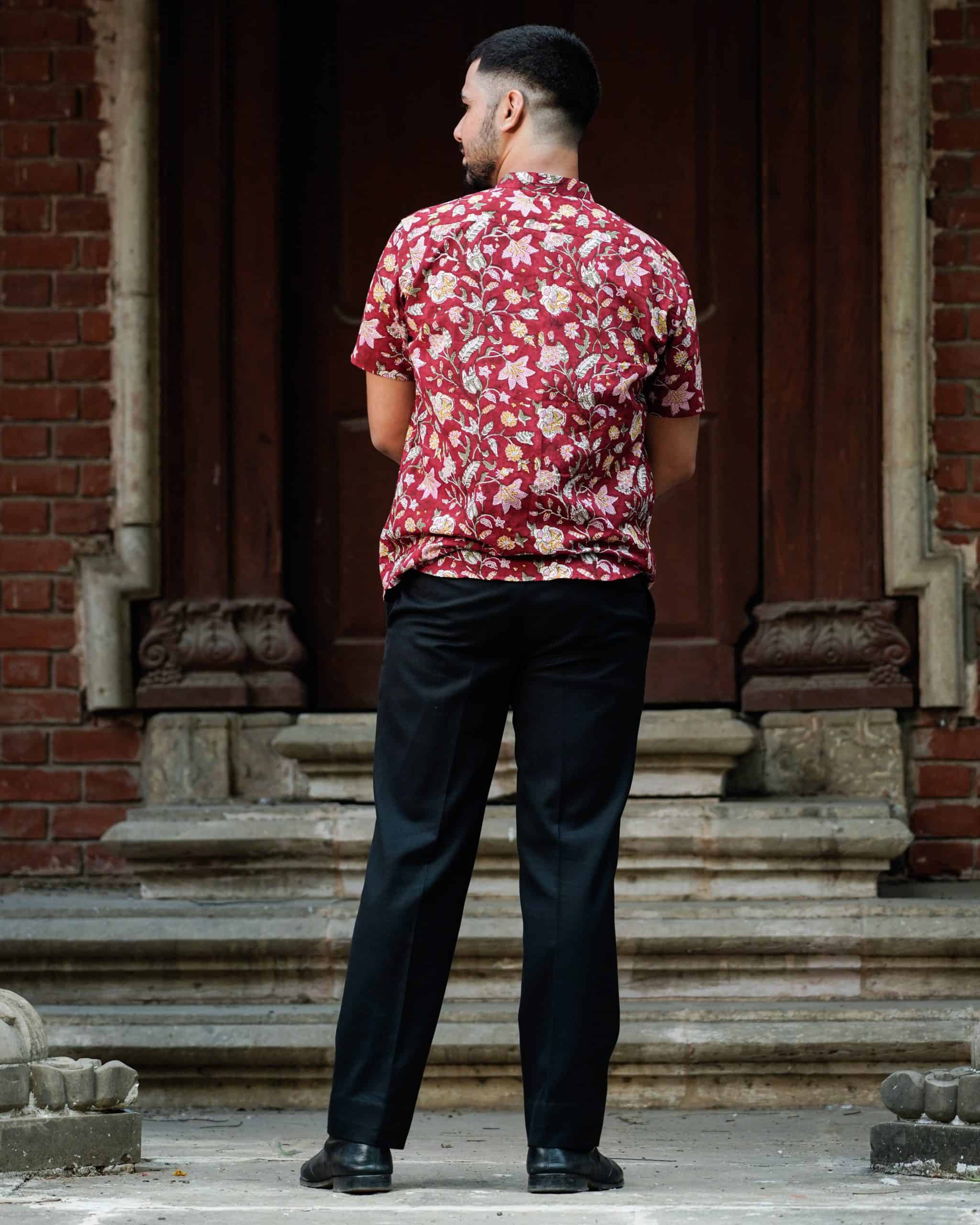 Maroon Lily Shirt