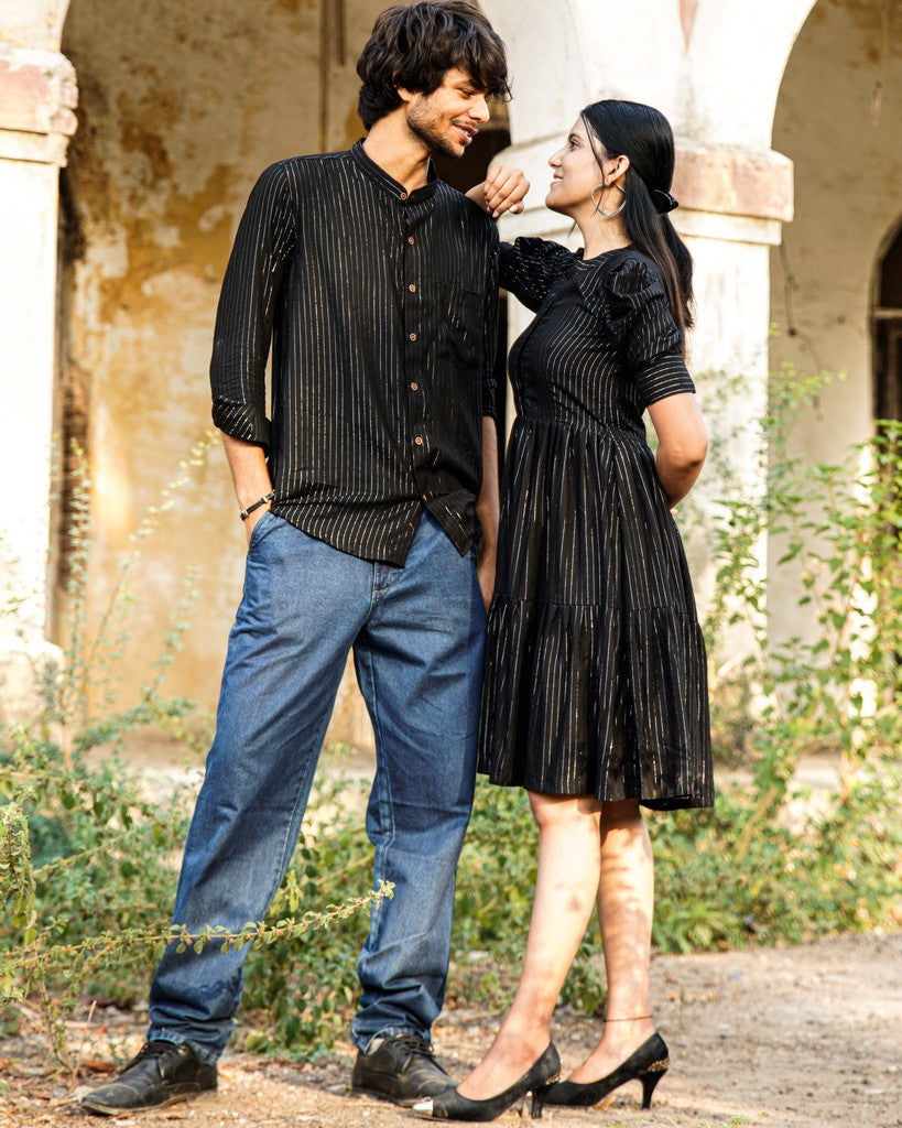 Starry Black Couple Set