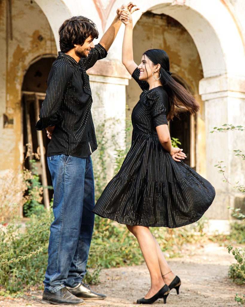 Starry Black Couple Set