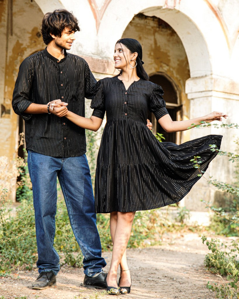 Starry Black Couple Set