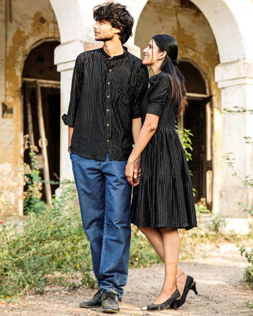Starry Black Couple Set