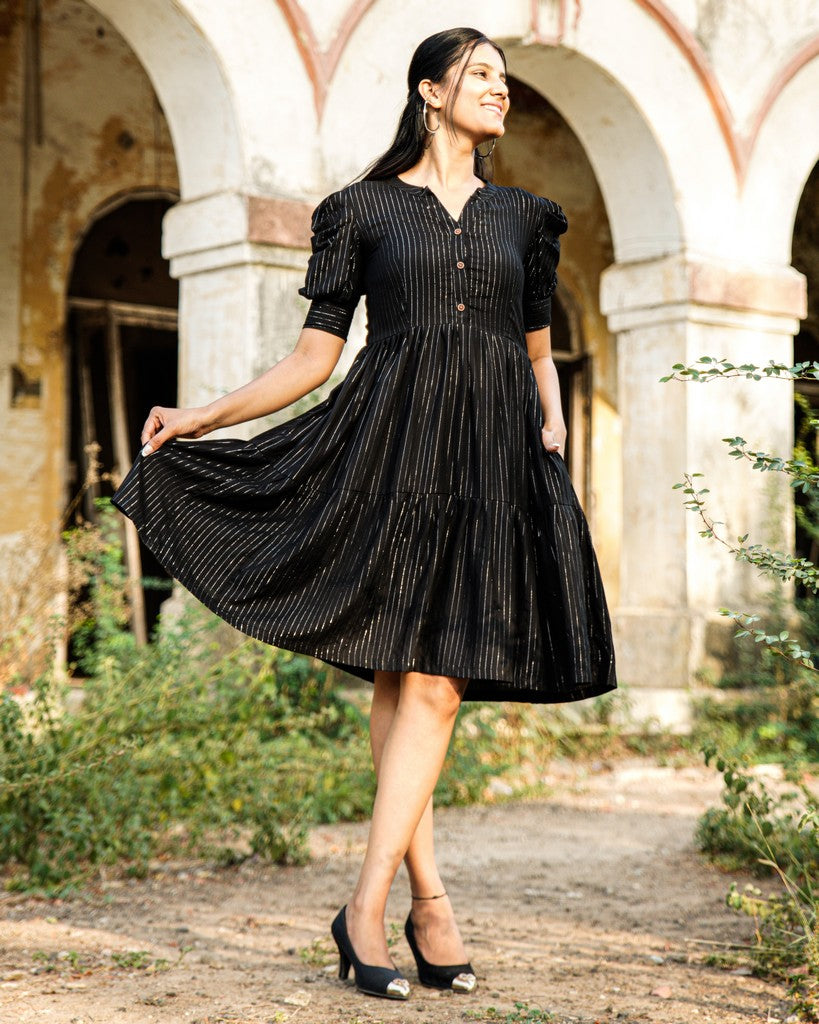 Starry Black Dress