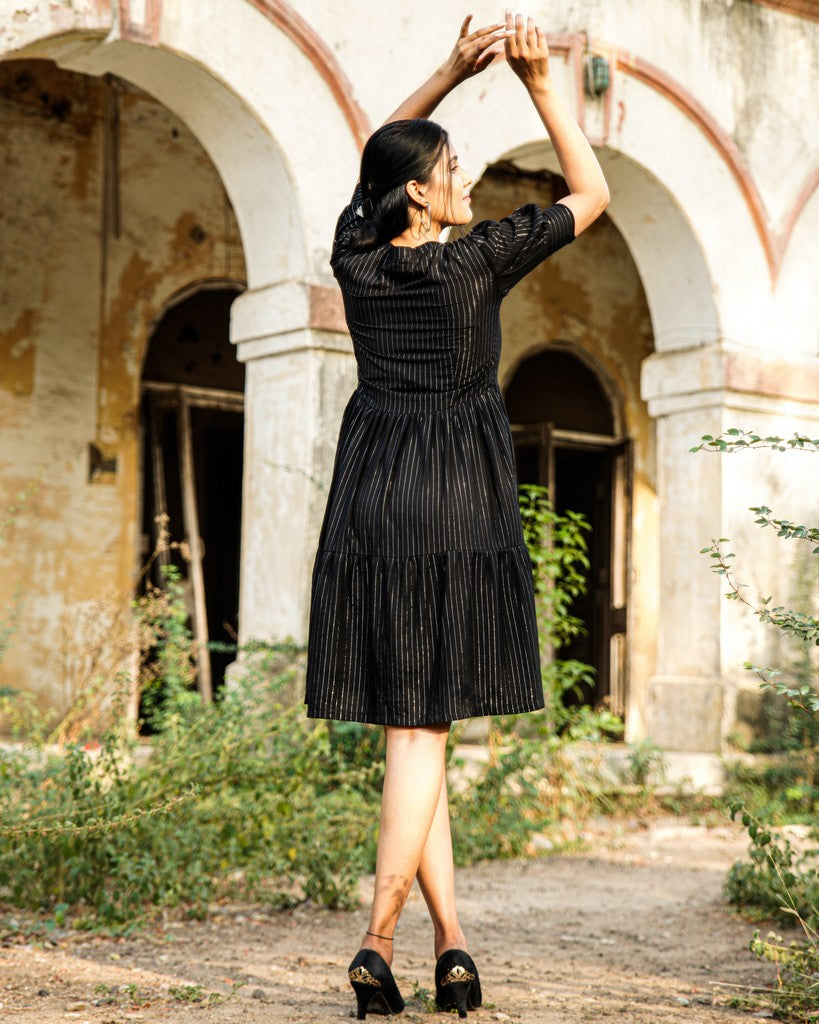 Starry Black Dress