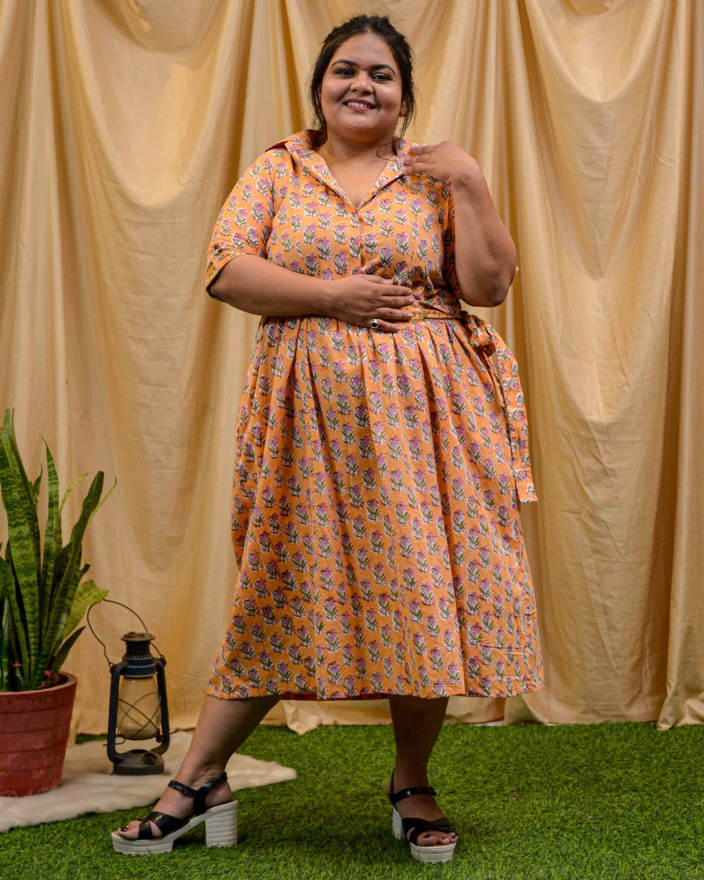 Dusty Orange Plus Size Dress