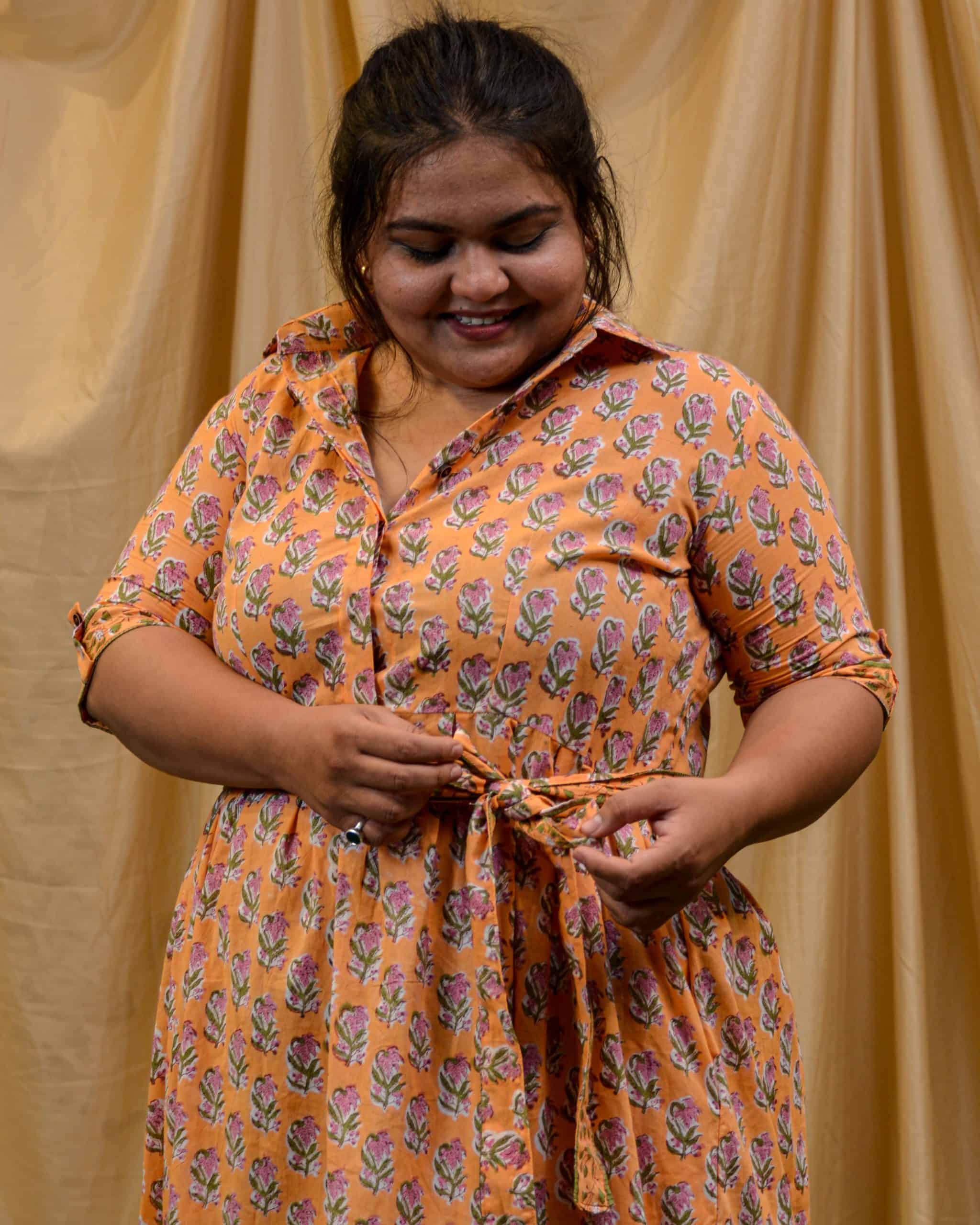 Dusty Orange Plus Size Dress