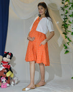 Orange Obsession Maternity Dress with Jacket