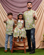 Mint Green Father Kid Twining