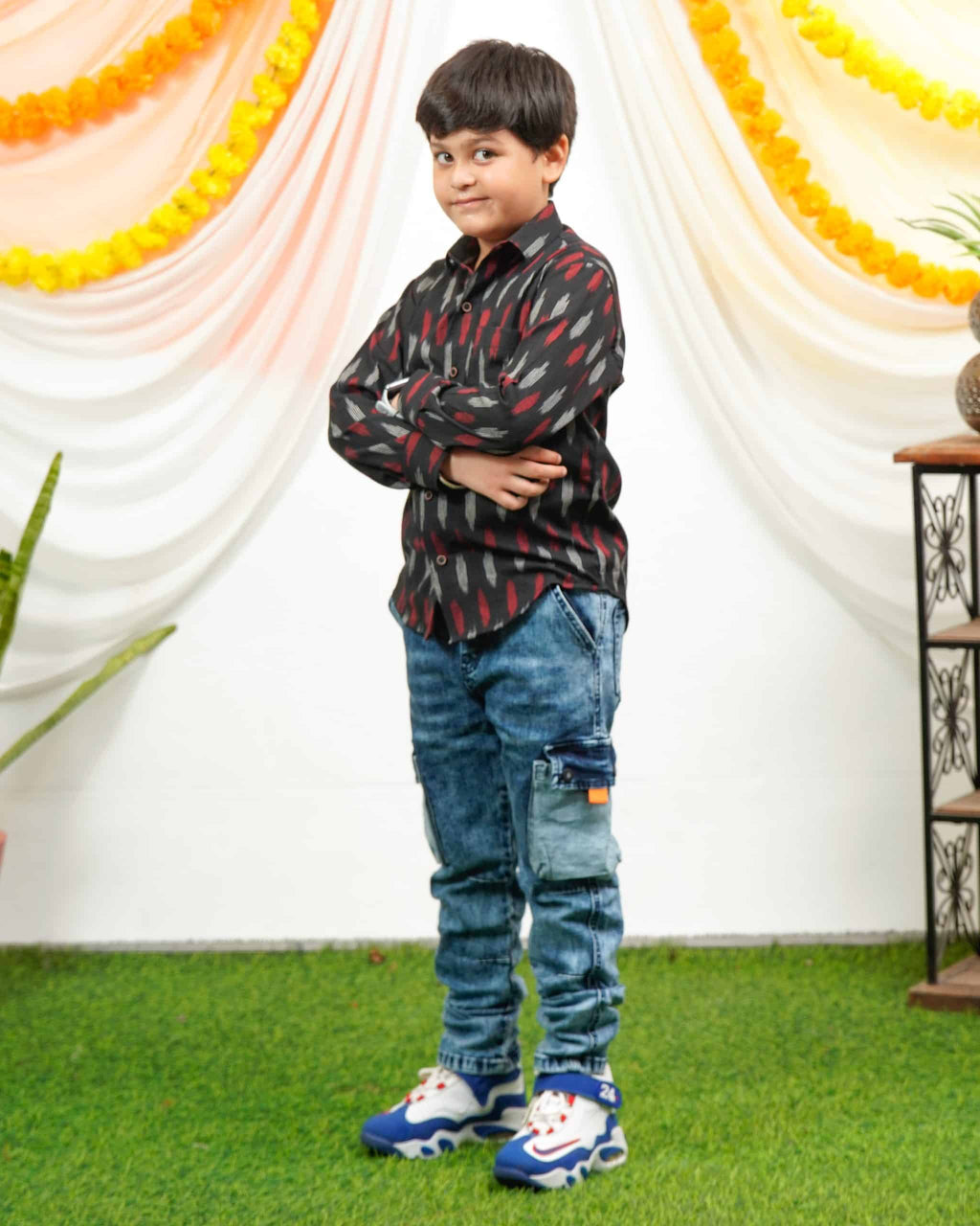 Blackberry Ikat Kids Shirt