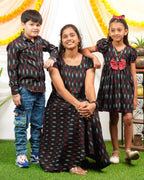 Blackberry Ikat Mother Kids Twinning