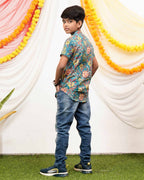 Turquoise Lily Kids Shirt