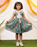 Turquoise Lily Kids Dress