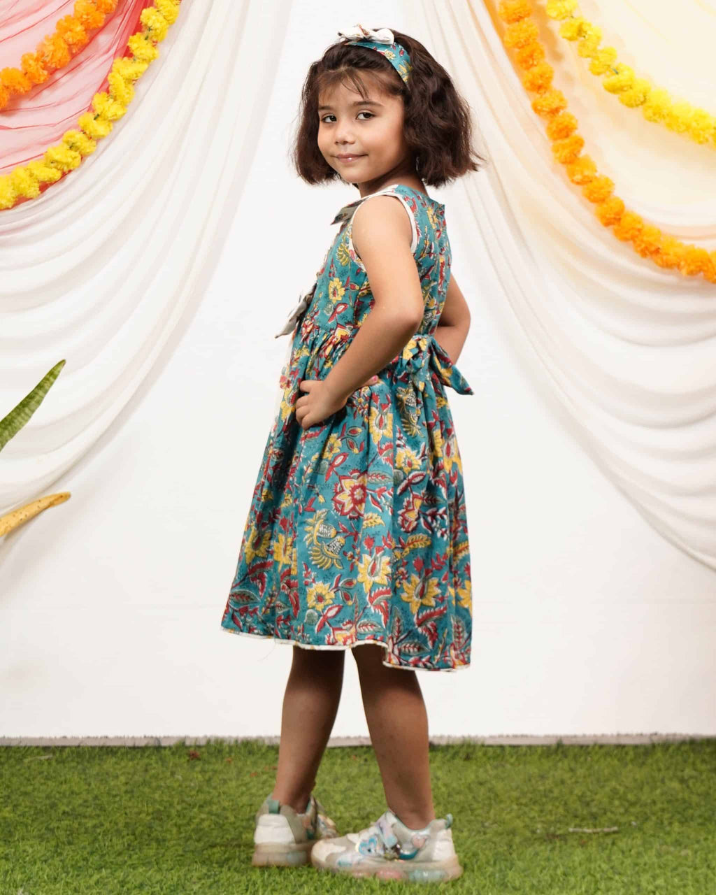 Turquoise Lily Kids Dress
