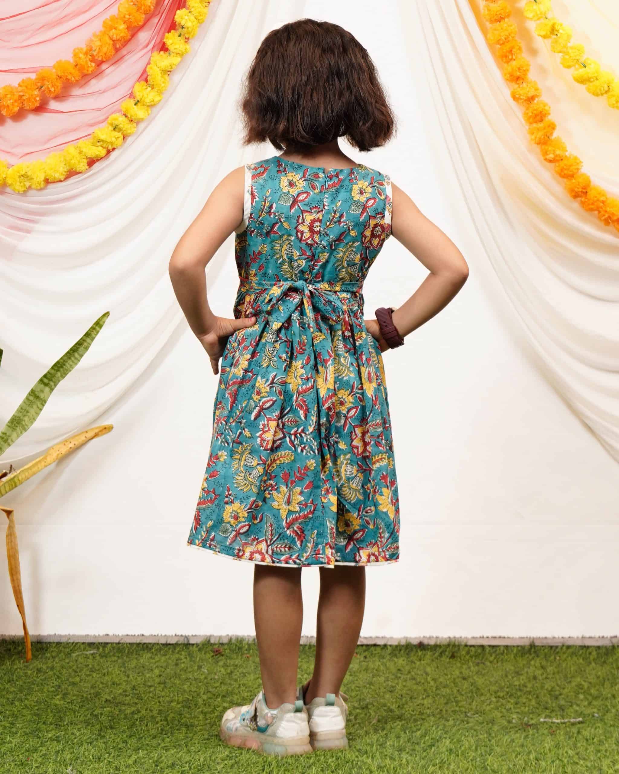Turquoise Lily Kids Dress