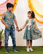 Turquoise Lily Angrakha Family Set