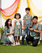 Turquoise Lily Angrakha Family Set
