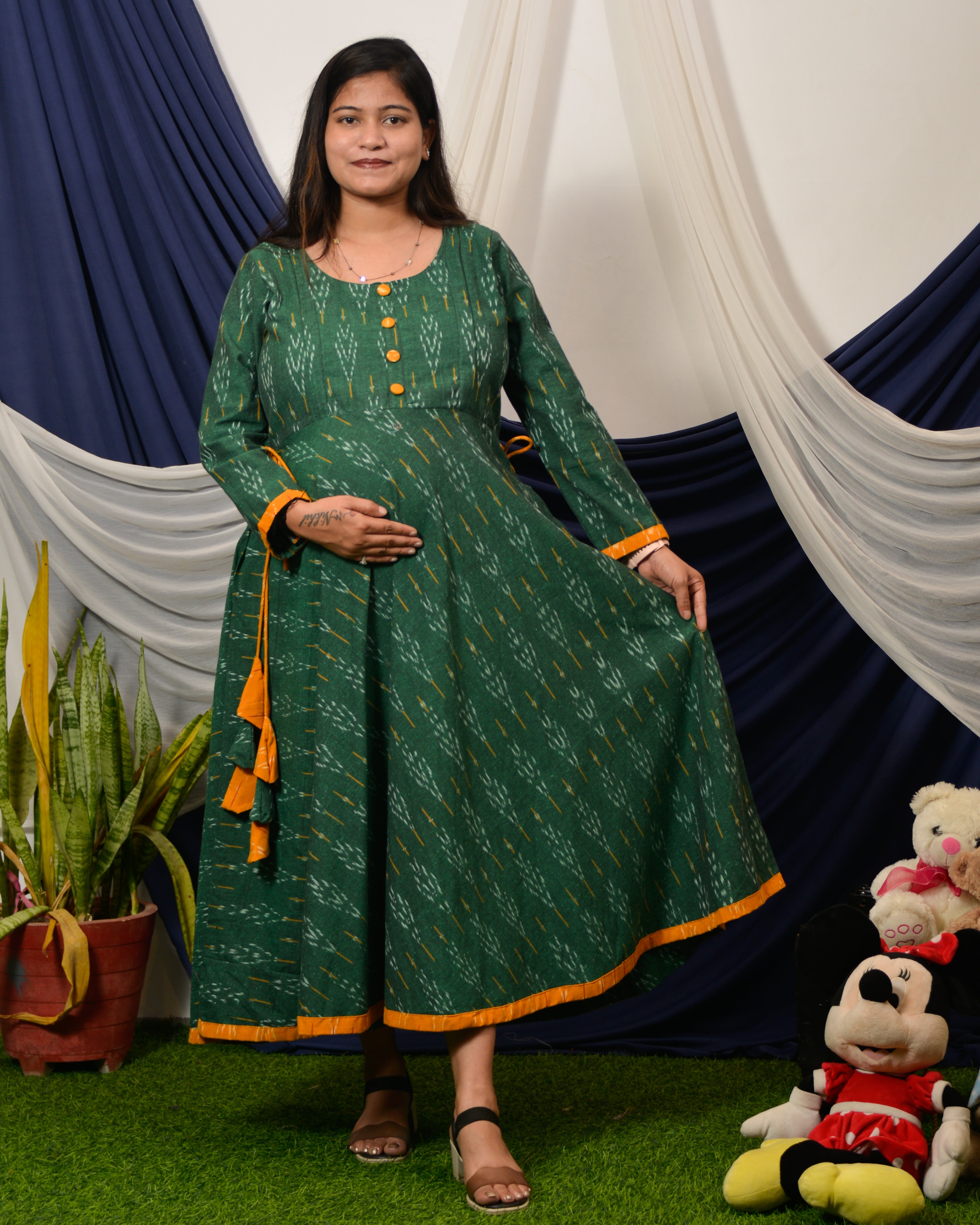 Canopy Green Nursing Dress