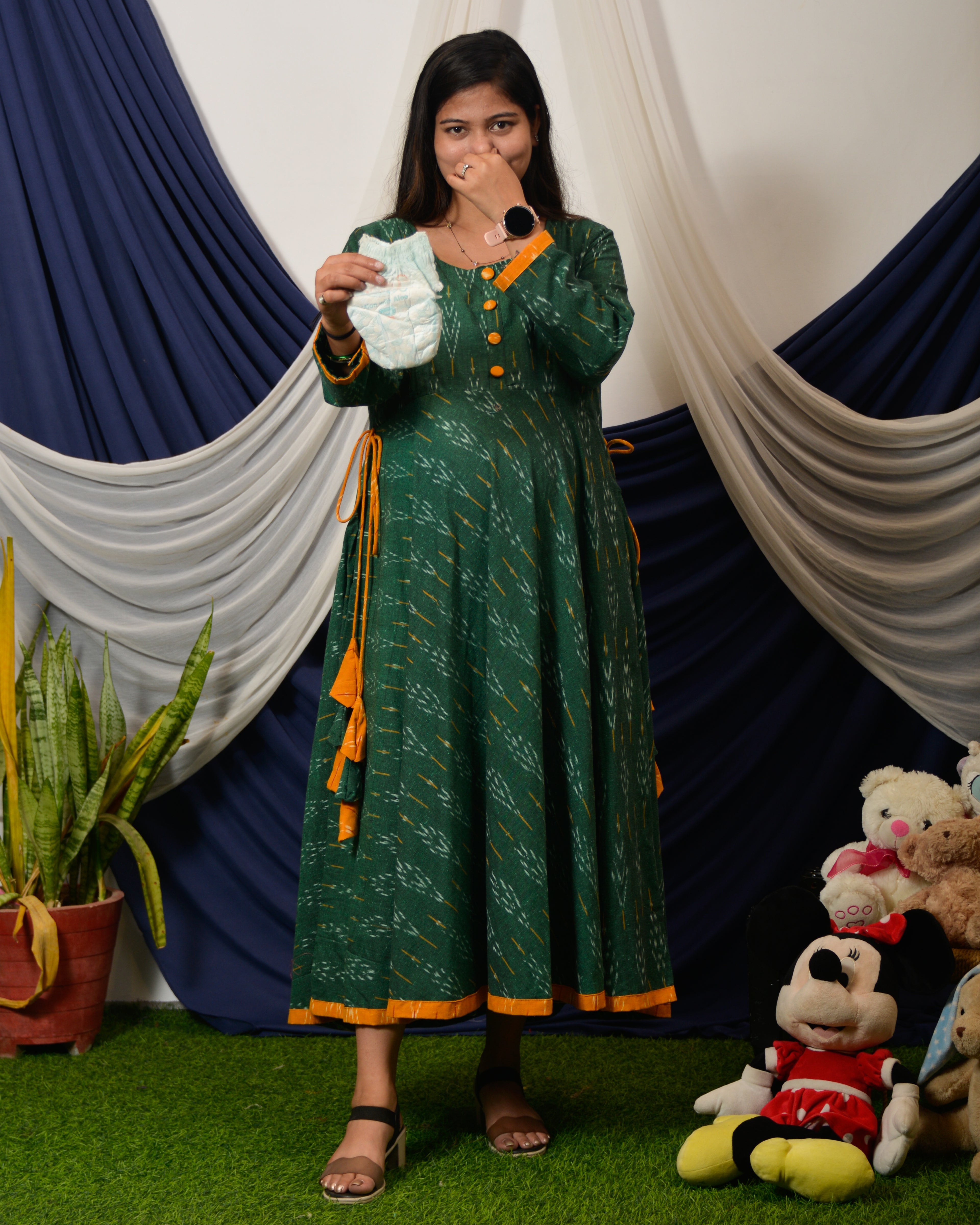 Canopy Green Nursing Dress