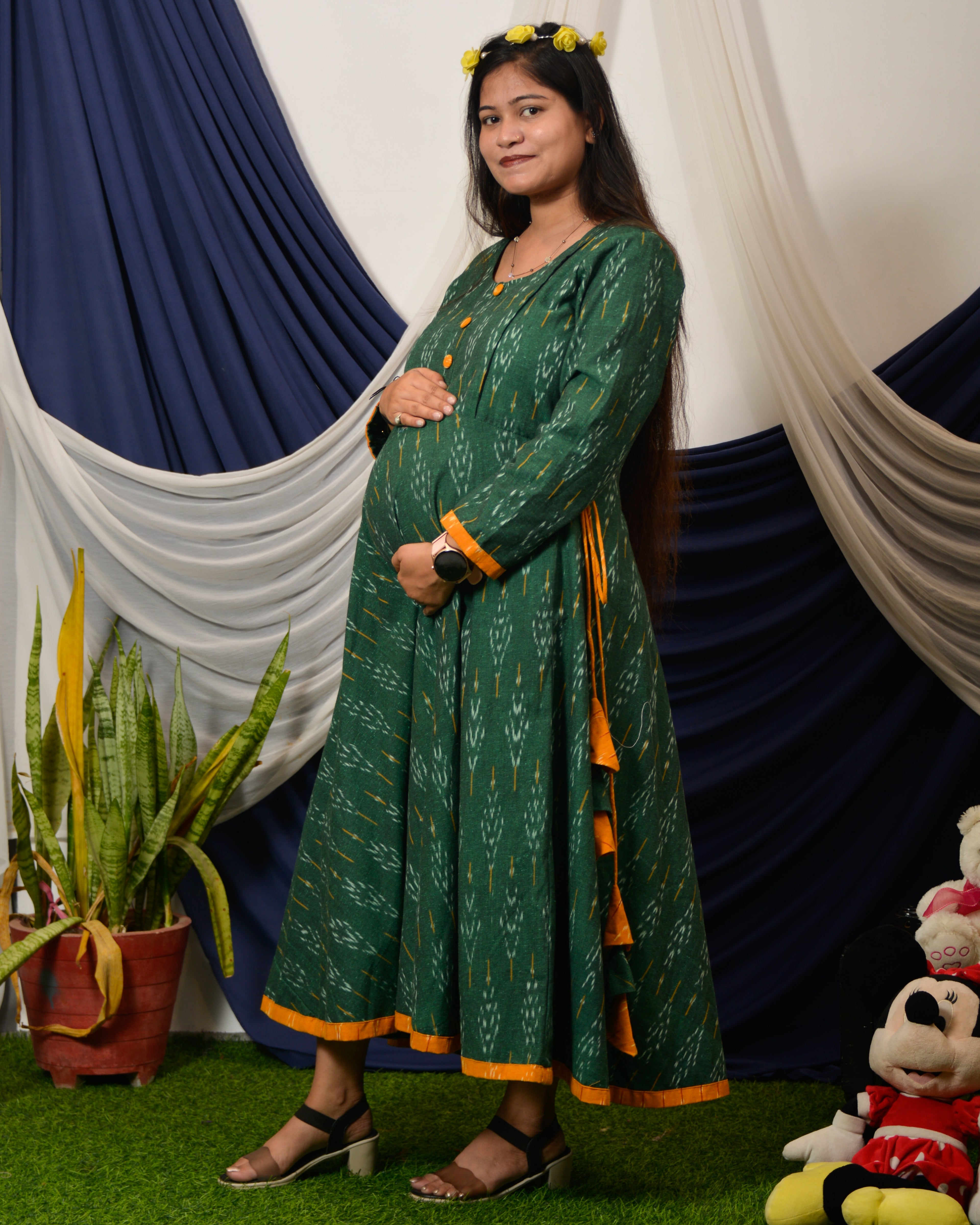 Canopy Green Nursing Dress