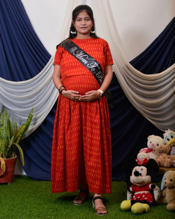 Canary Red Maxi Nursing Dress