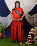 Canary Red Maxi Nursing Dress