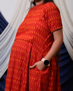 Canary Red Maxi Nursing Dress