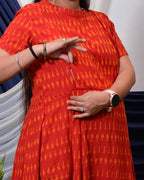 Canary Red Maxi Nursing Dress