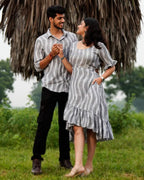 Grey Blast Senorita Ikat Couple