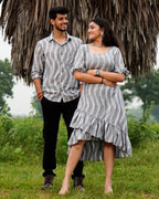 Grey Blast Senorita Ikat Couple