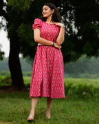Pink Punch Dress with Belt