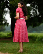 Pink Punch Dress with Belt