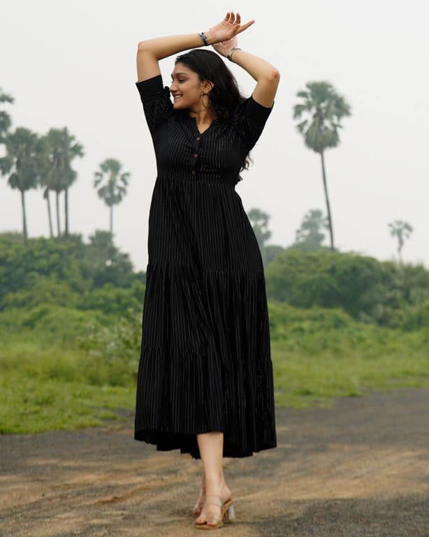 Starry Black Long Dress