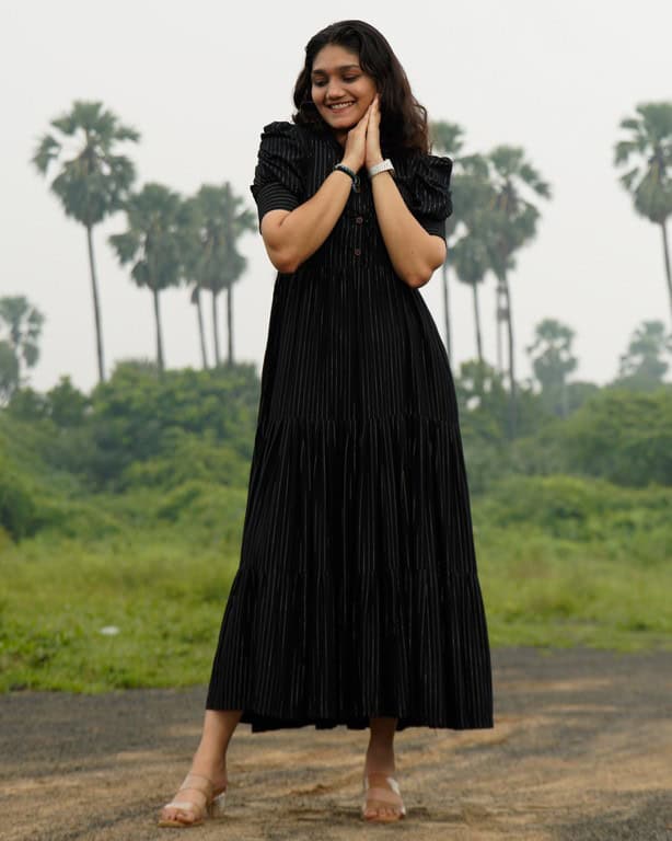 Starry Black Long Dress