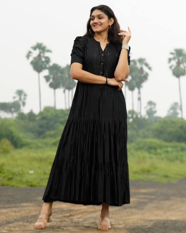 Starry Black Long Dress