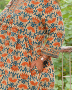 Caramel Floral Plus Size Dress