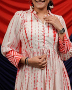Red Shibori Short Dress