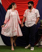Red Shibori Short Couple Set