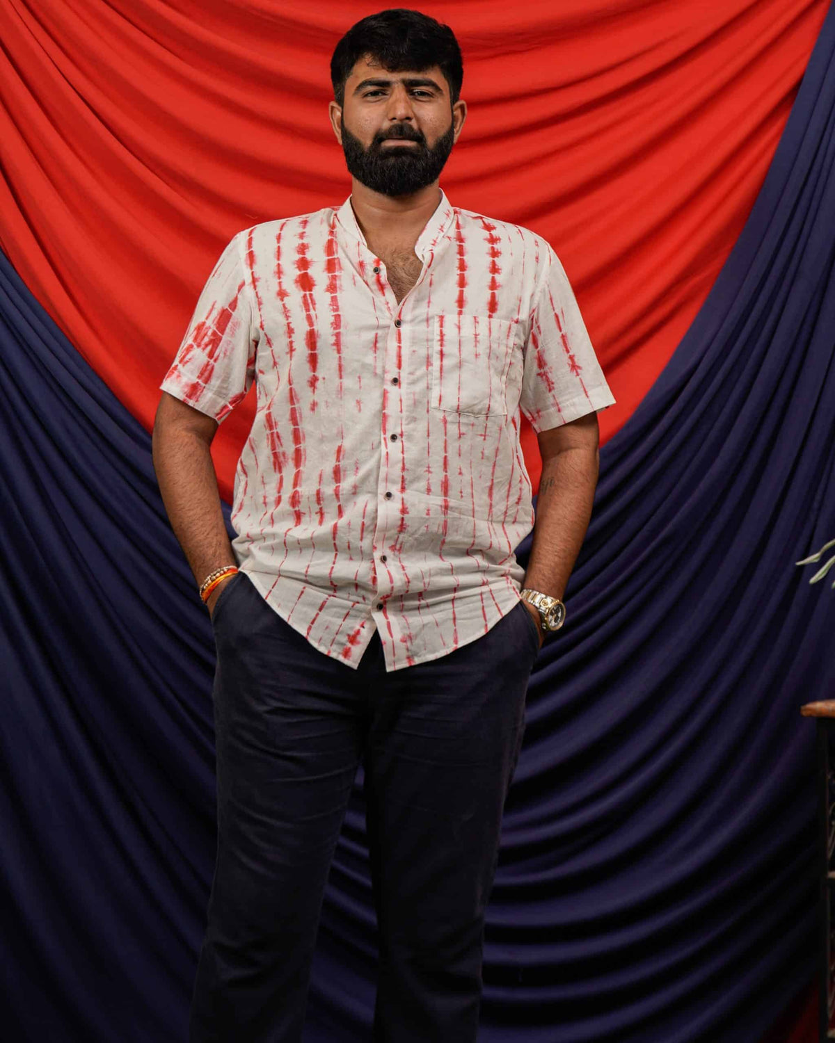 Red Shibori Shirt