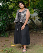 Black Floral Jacket Maternity Dress