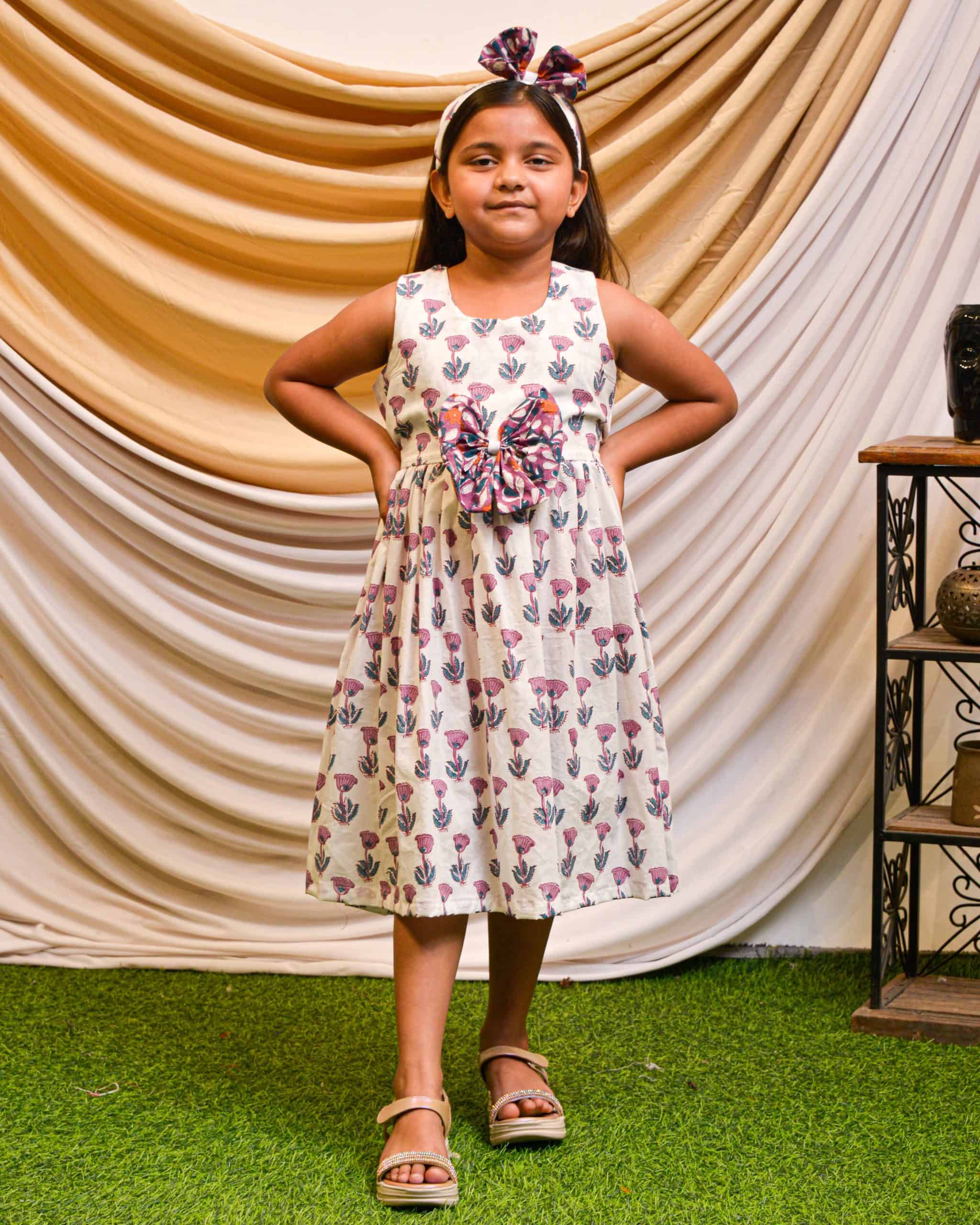 Moonstone White Kids Dress Main image