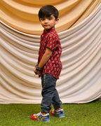 Crimson Maroon Kids Shirt