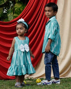Sea Green Panache Father Kid Twining