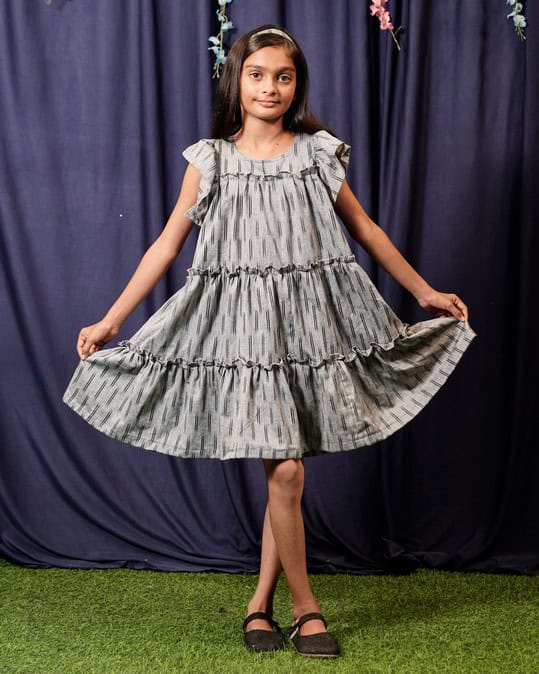 Groovy Grey Kids Dress Main image