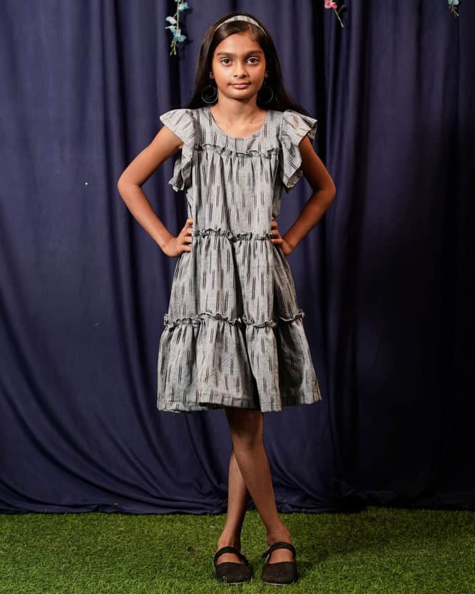 Groovy Grey Kids Dress Secondary image